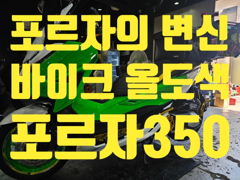 김포오토바이 올도색 포르자 튜닝의 끝을 보자!! 바이크 도색 튜닝역시 통진 상식오토바이 ....