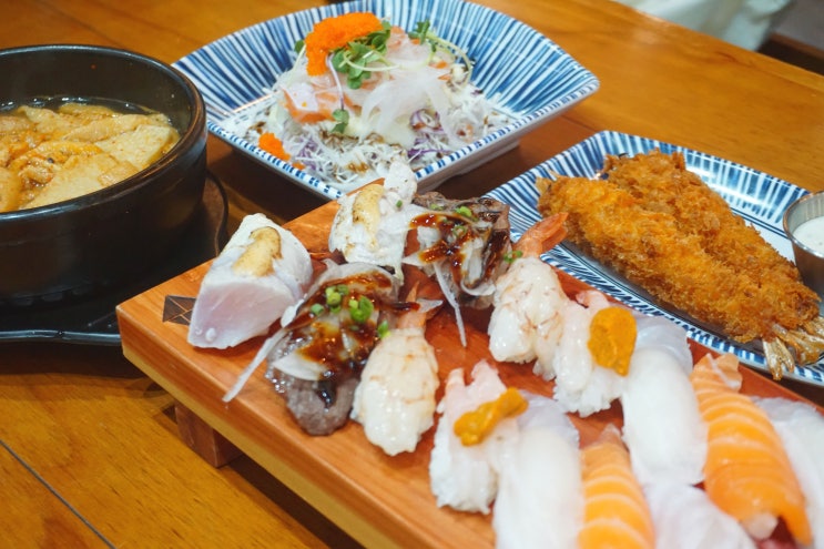  학동역 맛집 우제홍초밥, 도톰한 스시 세트 메뉴 후기
