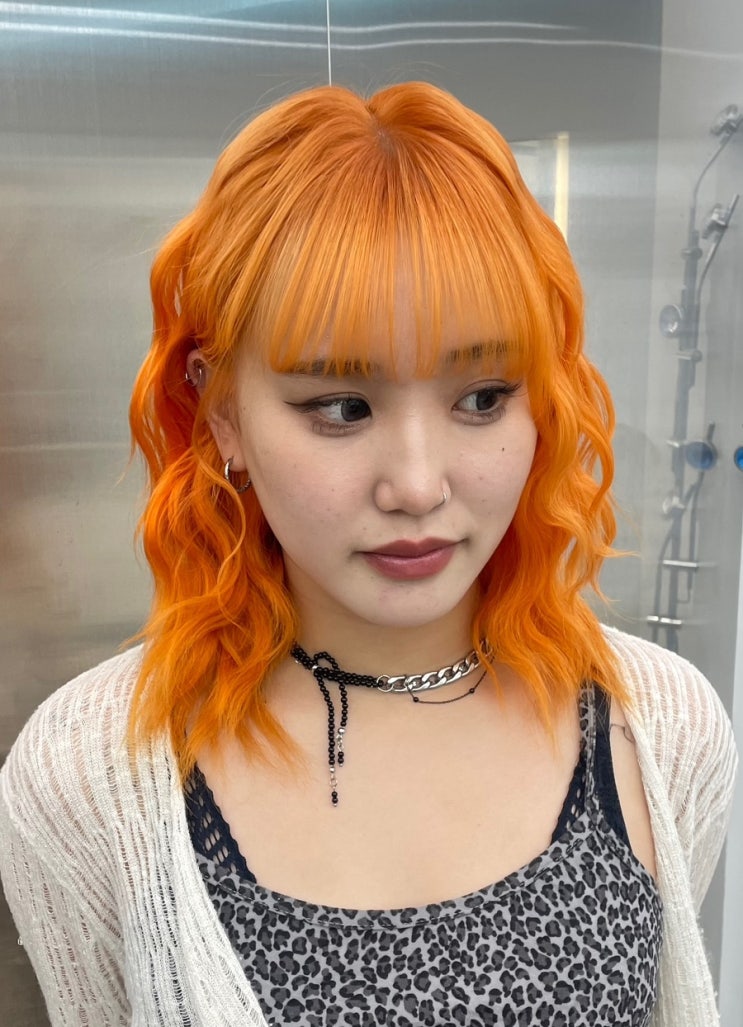  보그헤어 홍대점 구슬 수석디자이너 오렌지염색