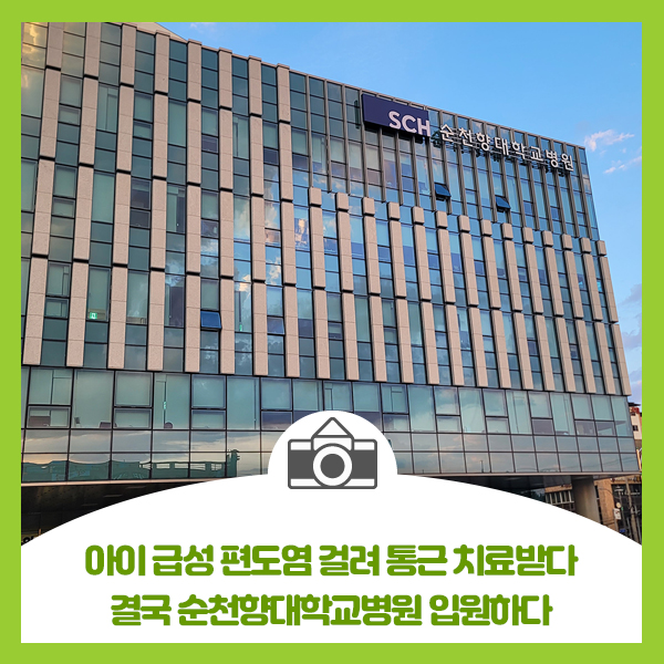  아이 급성편도염 걸려 통근 치료받다 결국 구미 순천향대학교병원 입원하다
