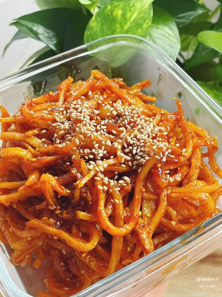  진미채볶음 만들기 마요네즈 없이 부드러운 오징어 진미채무침 레시피