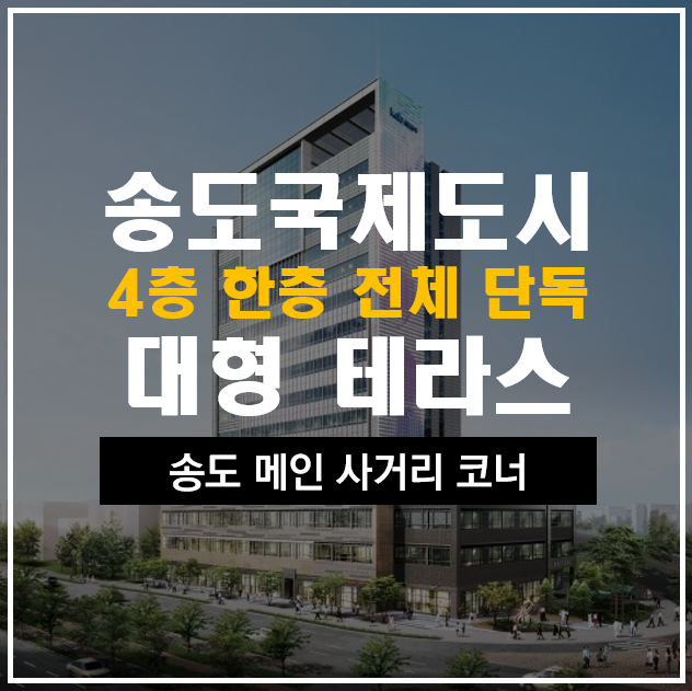  송도 아주 좋은 상가 매매(4층) 전용테라스 250평
