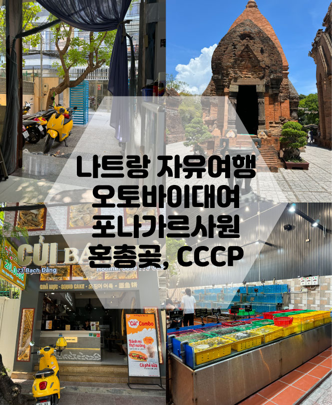  나트랑 3박5일 자유여행  오토바이대여,포나가르사원,혼총곶,반미맛집,CCCP커피,JJ씨푸드