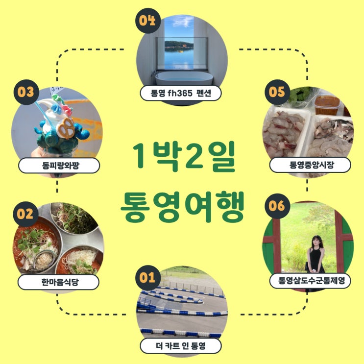  경남 통영 1박2일 여행코스 추천
