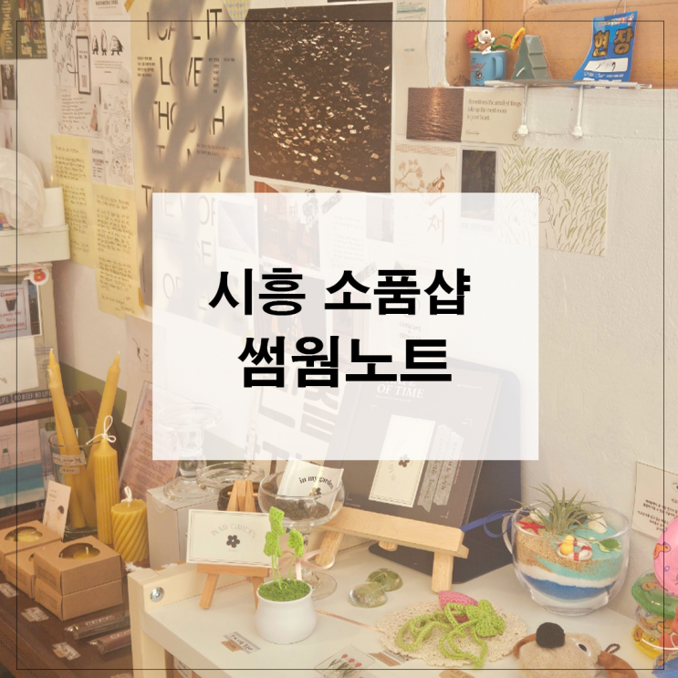  시흥 대야동 소품샵 썸웜노트 내돈내산 찐 후기
