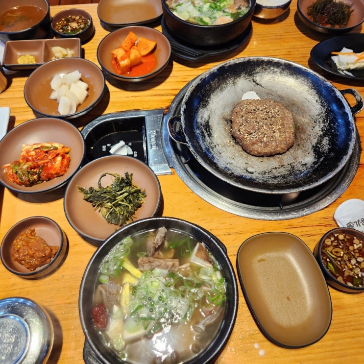  의정부떡갈비가 맛있는 솔가원에서 한돈 돼지떡갈비와 갈비탕 먹고왔어요