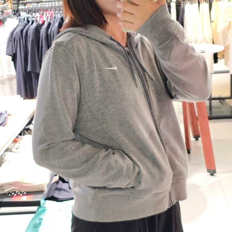 나이키 스우시 후드집업 회색 여성 실착 리뷰