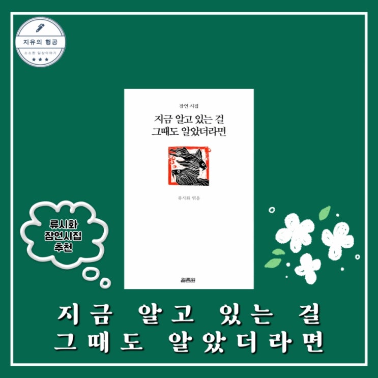  지금 알고 있는 걸 그때도 알았더라면 | 류시화 시집 추천 시추천