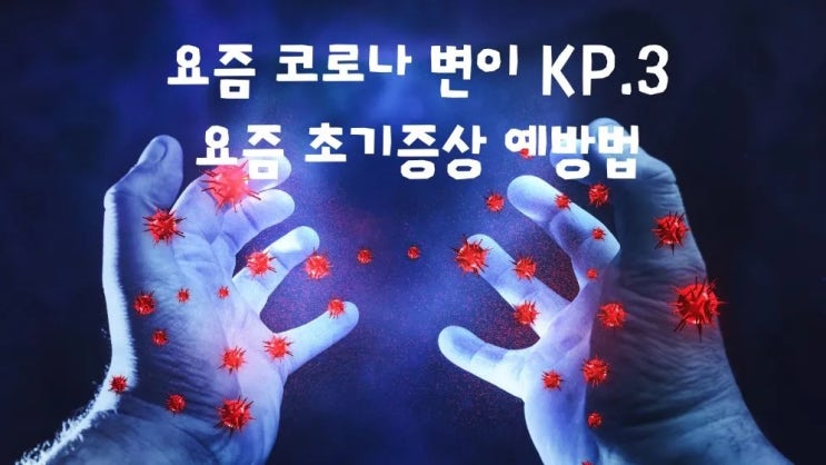  요즘코로나 변이 KP.3 요즘 초기증상 예방법