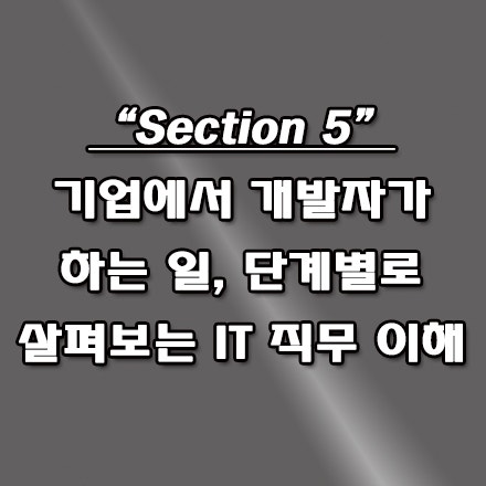  개발자 취업 후 기업에서 하는 일