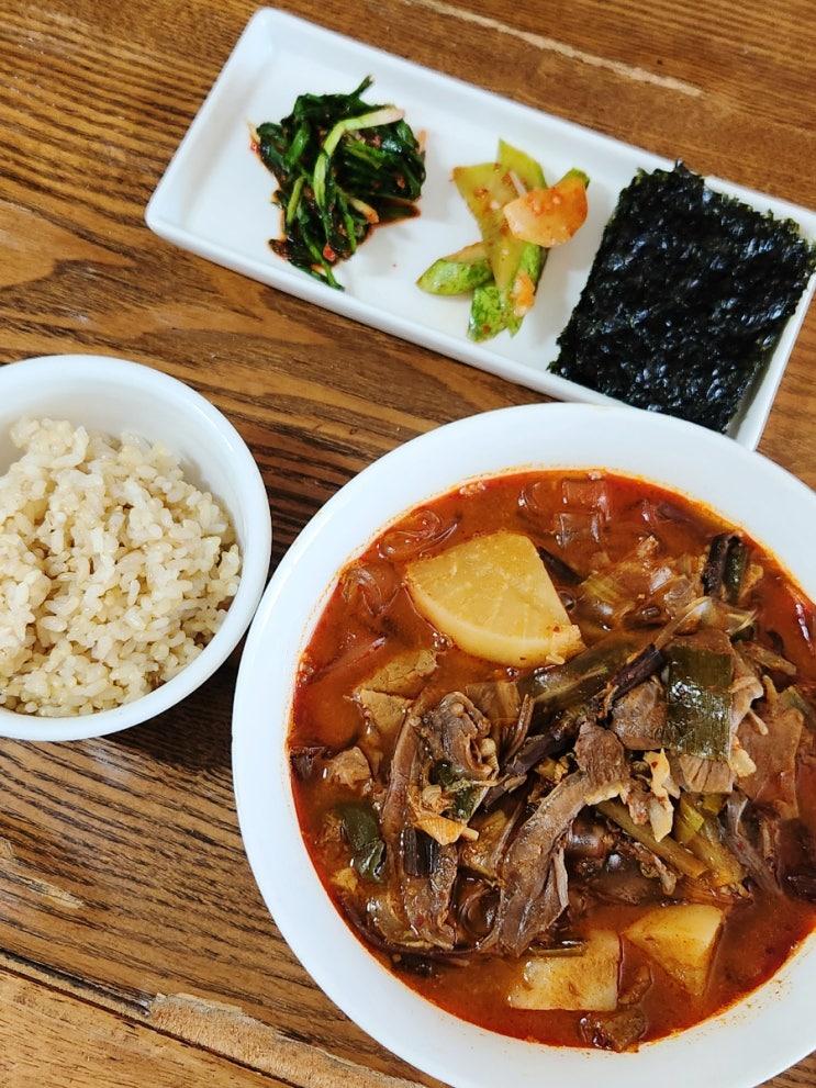  한반12ㅣ 소고기 대파 육개장과 완도 전복 미역국 – 정통의 깊은 맛을 집에서 즐기다 (내장탕 추가)