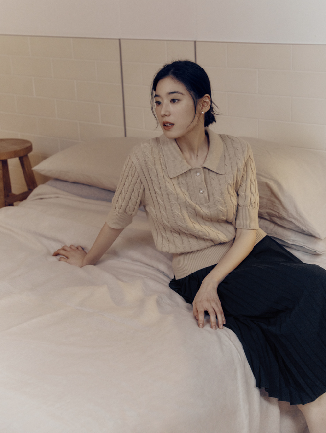  센스 있는 여친룩에서 예쁜 치마로 패션 브랜드 NILBY P의 플리츠 여자 미디 스커트 코디 ft. 정은채
