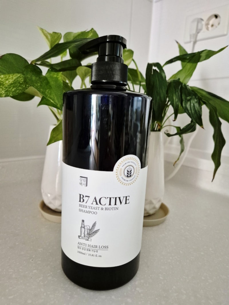 살림백서 탈모샴푸 [엑티브B7 맥주효모 앤 비오틴1000ml] 풍부한 거품과 식약처 기능성 심사완....