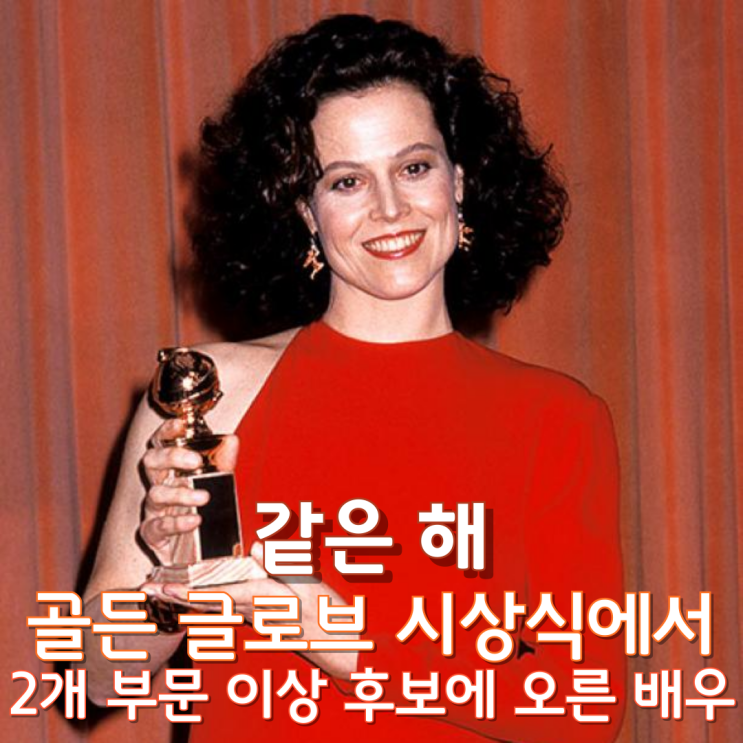  같은 해 골든 글로브 시상식에서 2개 부문 이상 후보에 오른 배우