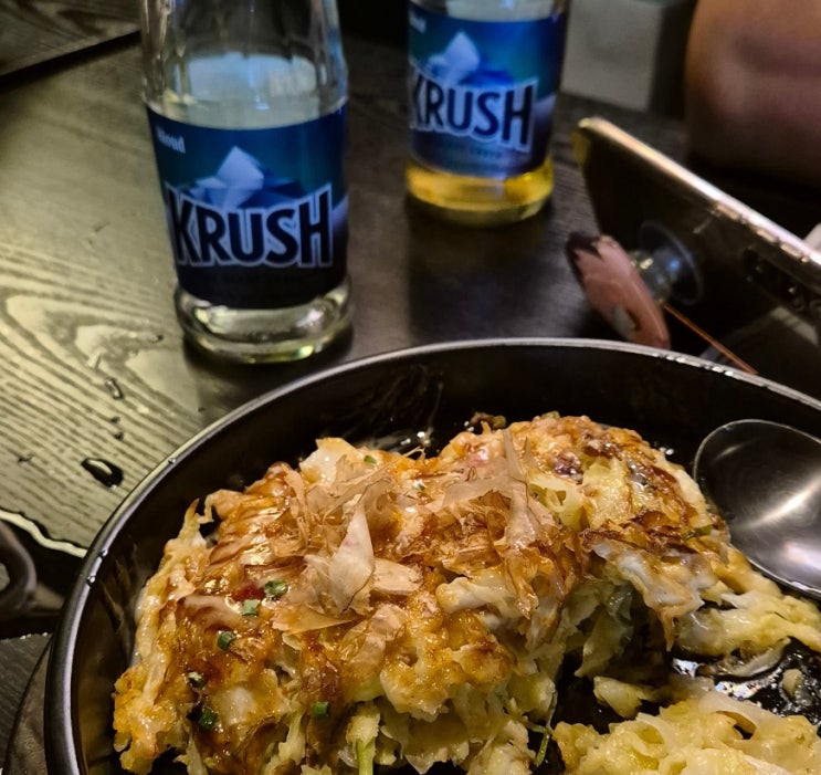  홍대 야키토리잔잔 오꼬노미야끼 크러시맥주 이지드링킹