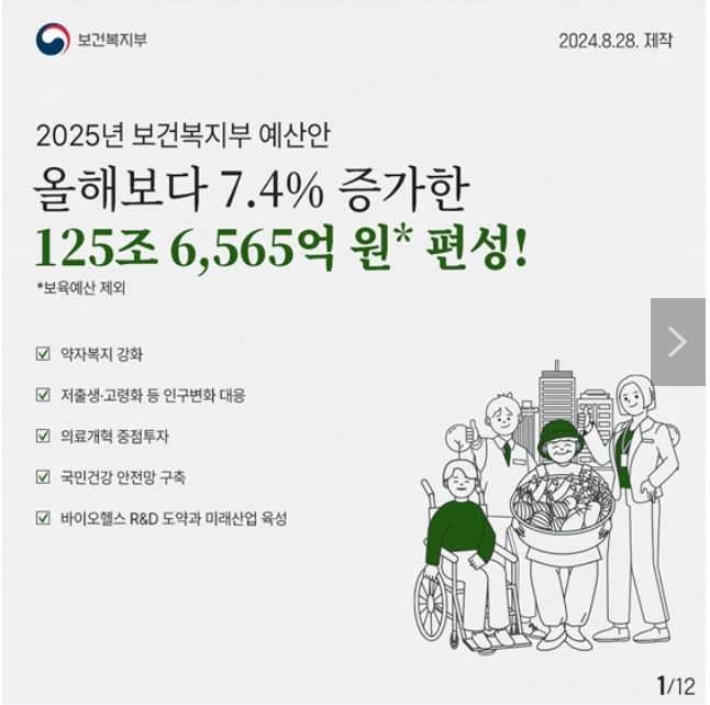 보건복지부 ‘2025 예산안’ 보건복지부 ‘2025 예산안’