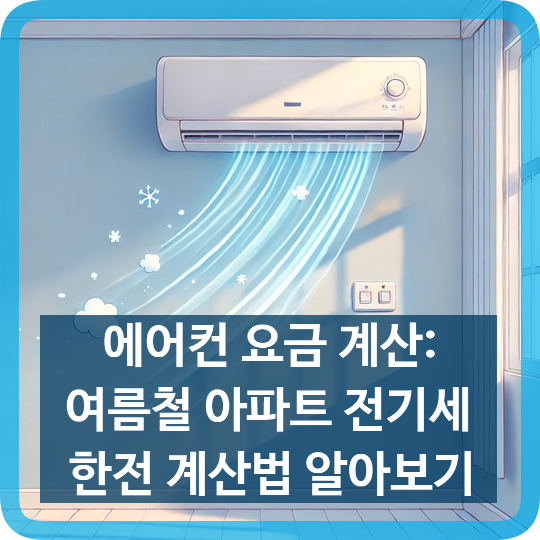  에어컨 요금 계산: 여름철 아파트 전기세 한전 계산법 알아보기