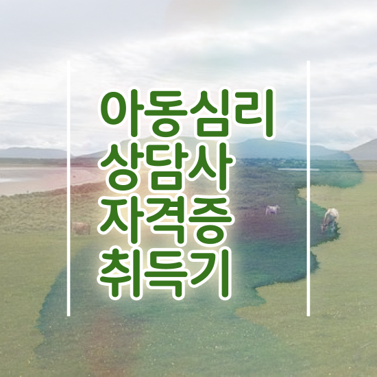 , 아동심리상담사 자격증 온라인 교육으로 합격한 팁 요약해봤어요