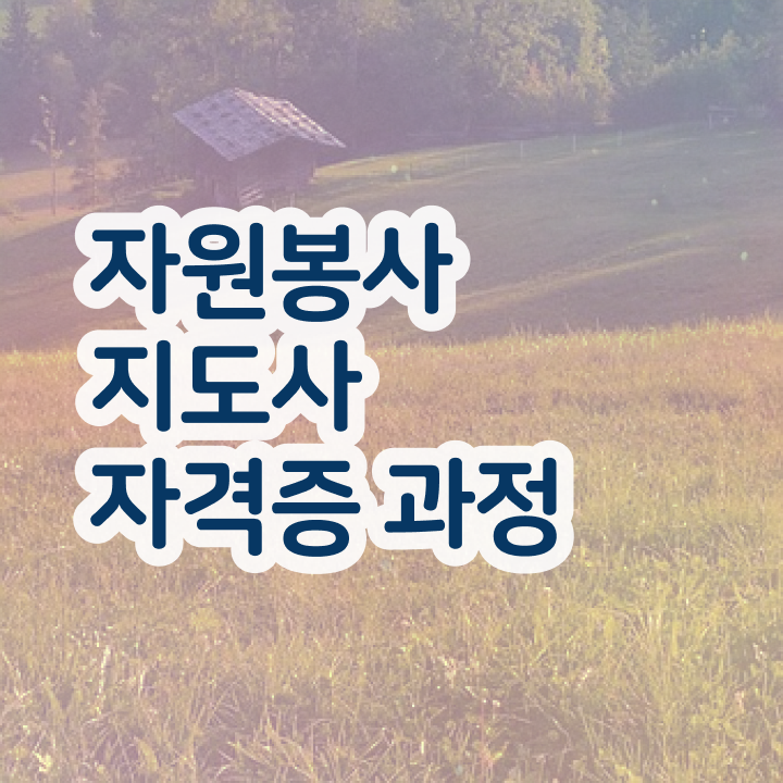  자원봉사 후기 , 자원봉사지도사 자격증 응시자격 없이 합격한 비법 정리했어요