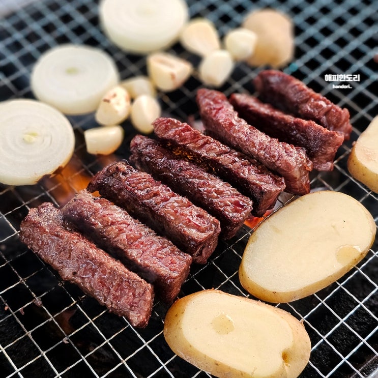  괴산맛집 한살림 직판장 고기살림 투뿔한우로 바베큐하기