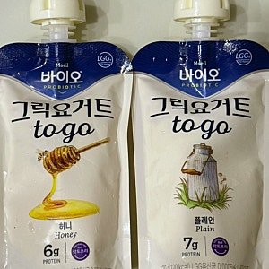 매일바이오 그릭요거트togo 그릭파우치 플레인/허니 : 편의점 신상 요거트 건강간식으로 추천