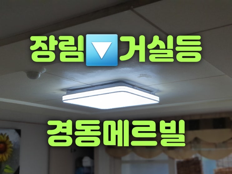  부산사하구조명교체 장림동 장림경동메르빌아파트 2가구 거실등 방등 스위치 욕실등설치 LED전등판매가게