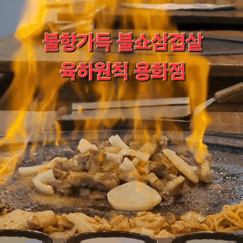  아산 용화동 맛집 - 육하원칙 용화점, 불향가득 불쇼 삼겹살