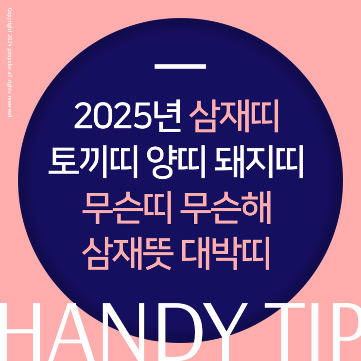  2025년 삼재띠 토끼띠 양띠 돼지띠 무슨띠 무슨해 삼재뜻과 삼재종류 대박띠 알려드려요