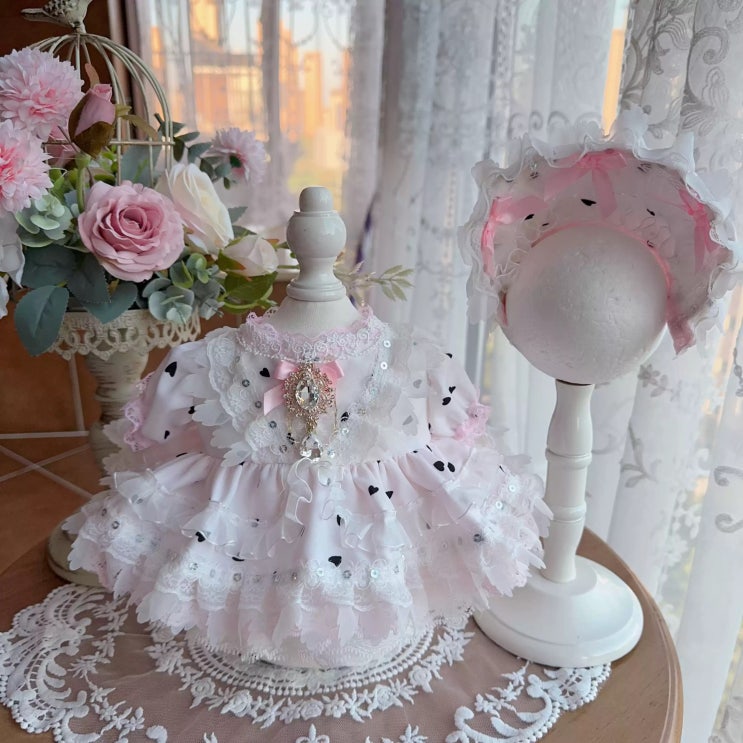 20cm 다크 하트 원피스 세트 인형옷 롱바디 체형 아이돌인형옷