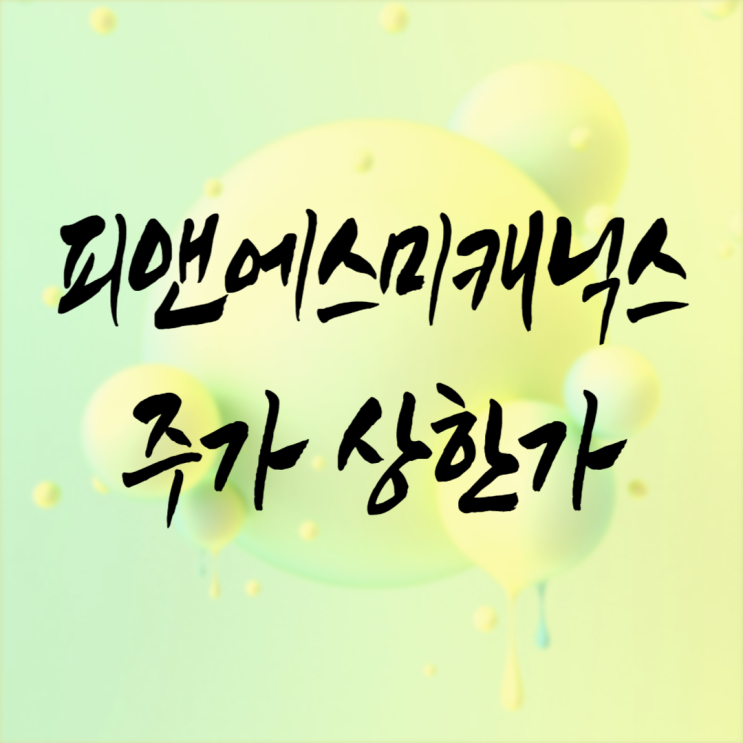  피앤에스미캐닉스 주가 오늘 상한가가버리더니