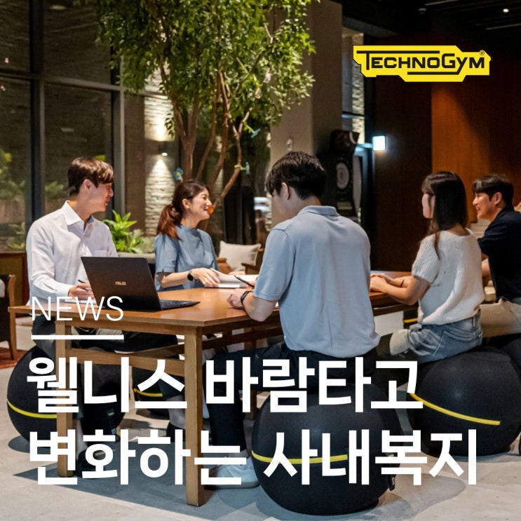  웰니스 추구하는 사내복지, 아난티 회의실 테크노짐 액티브시팅볼
