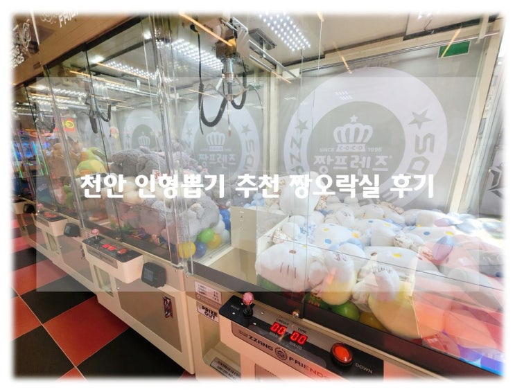 천안 신부동 터미널 인형뽑기 초대형 오락실 짱오락실 찐후기!