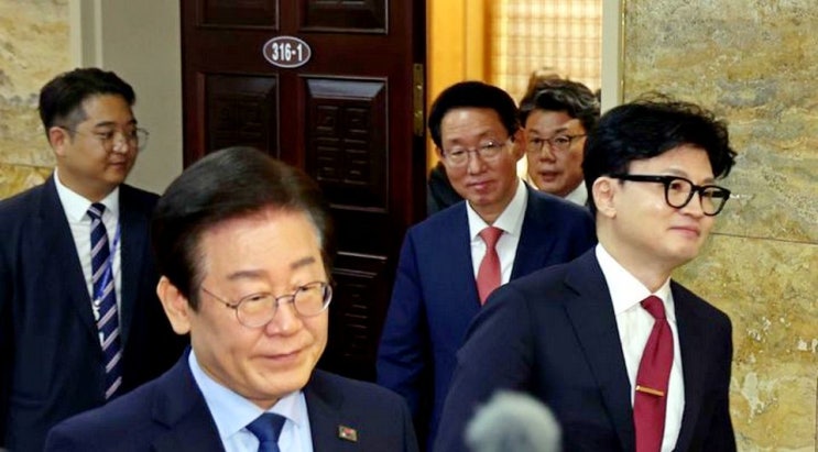 <b>한동훈</b>-이재명 <b>회동</b>, 3시간 신경전만 팽팽