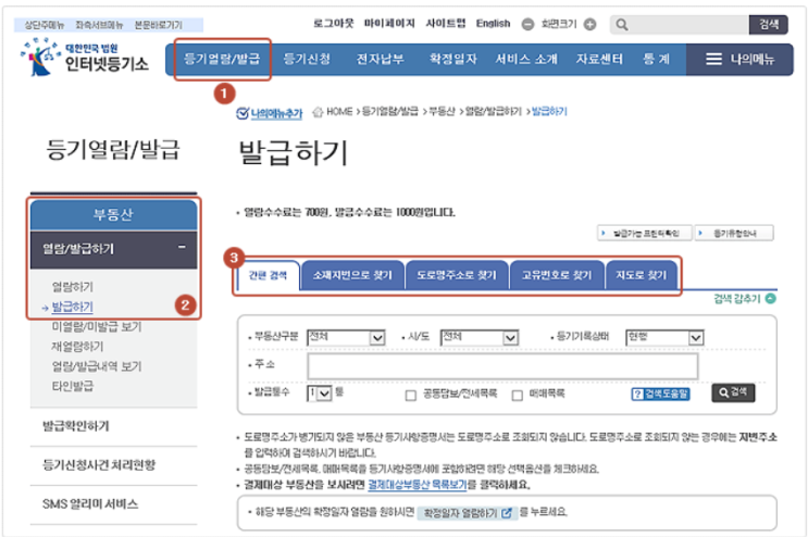  등기부등본 발급 및 내용 확인방법