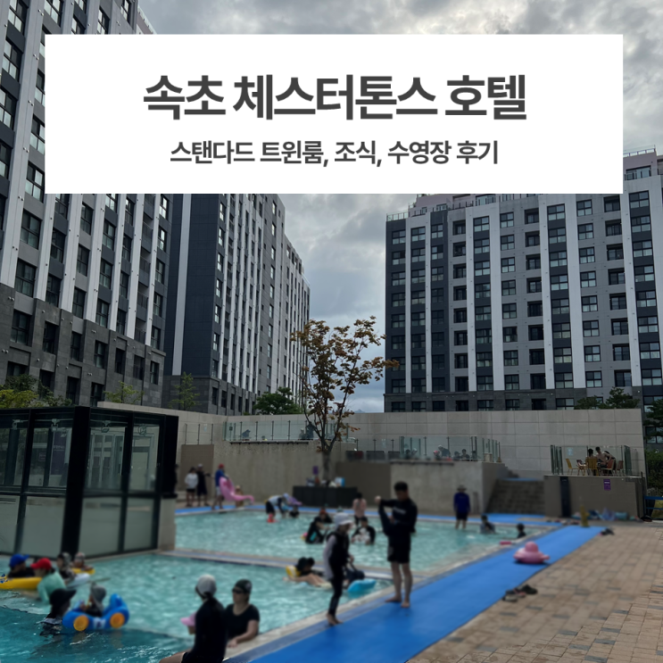  속초 숙소 / 체스터톤스호텔 스탠다드 트윈룸 후기 (조식, 수영장)