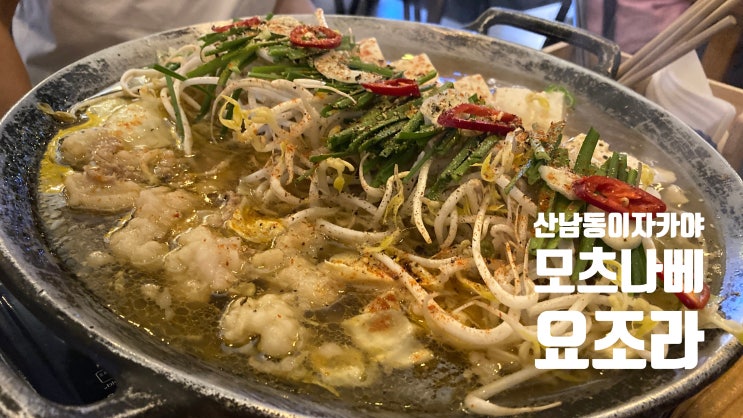  청주 산남동 이자카야 요조라 모츠나베 스키야키 맛집