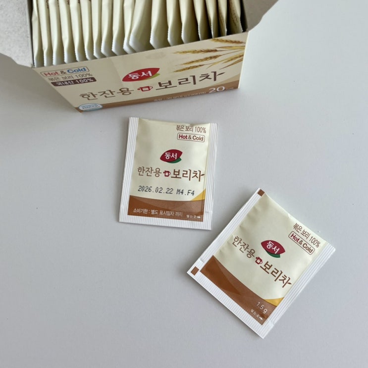  동서 한잔용 보리차 티백, 깔끔하고 구수한 여름차