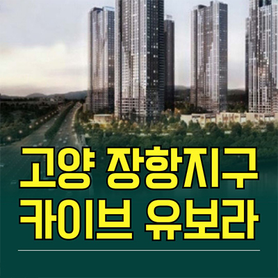  고양 장항지구 카이브 유보라 신축아파트 일산 장항동 주상복합 미분양 줍줍 분양가