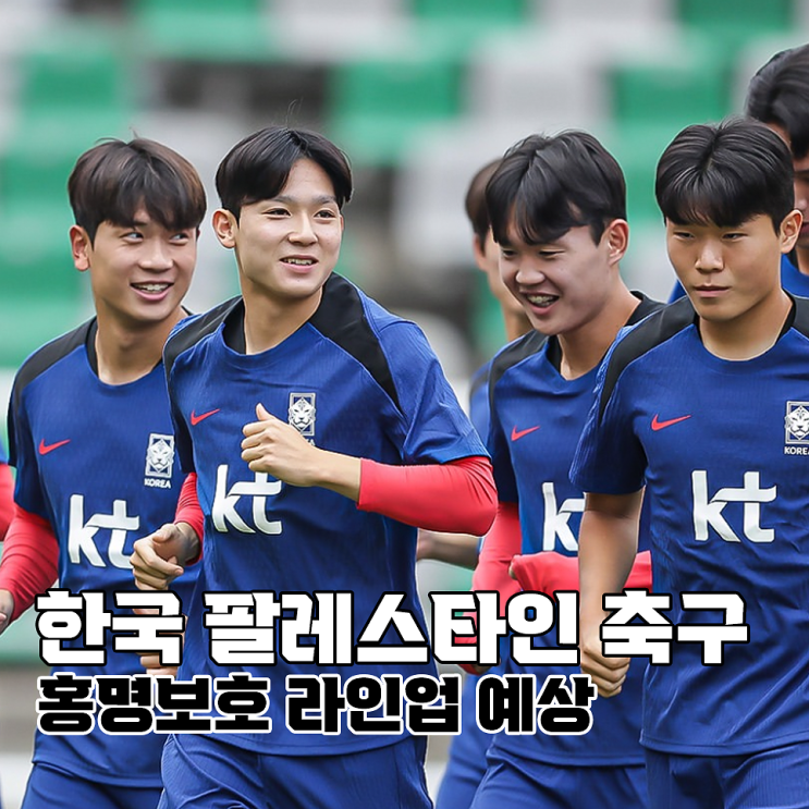 한국 팔레스타인 축구대표팀 경기 <b>홍명보호</b> 예상 <b>선발 라인업</b>은?
