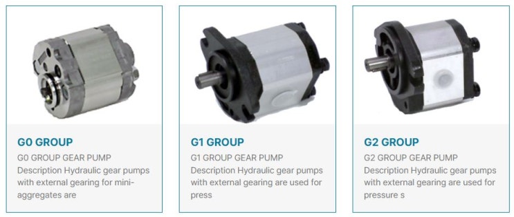  기어펌프 G0, G1, G2 Group Gear Pump