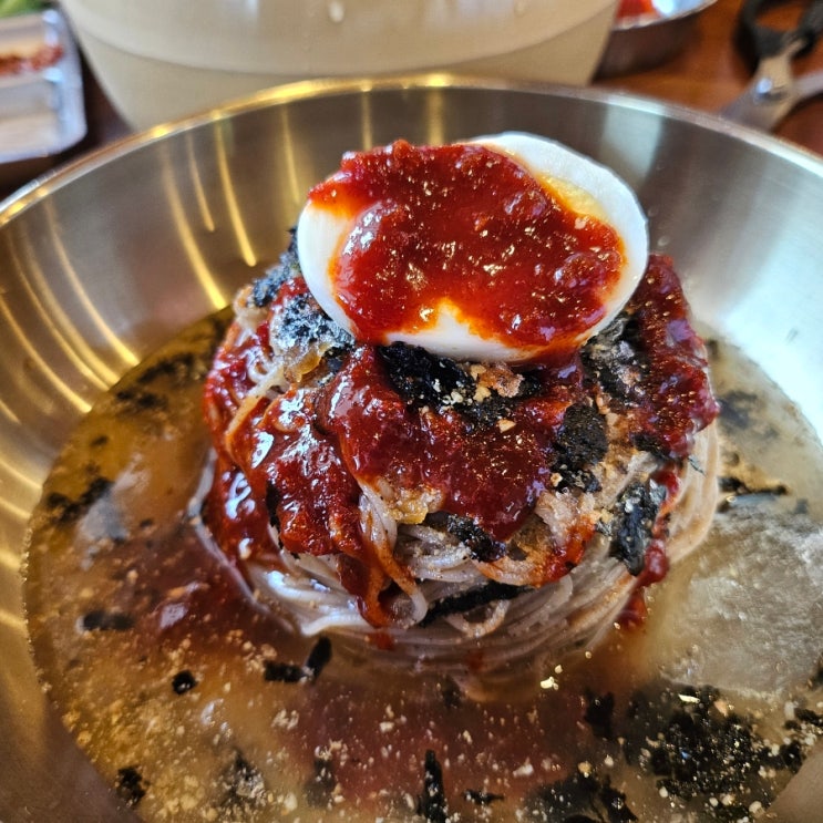  속초 막국수 맛집 백도막국수 고성 애견동반 식당 부드러운 수육