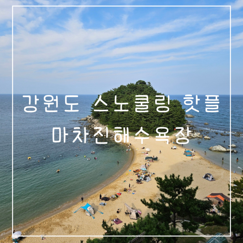 고성 마차진해수욕장 폐장 9월 스노쿨링 명소에서 조개 보말 잡기
