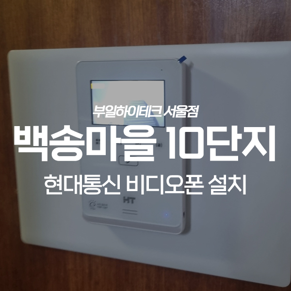  일산동구 백석동 백송마을건영10단지빌라 현대통신 비디오폰 교체 설치