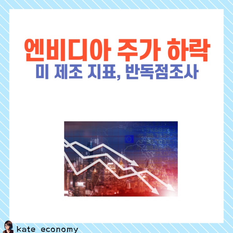 <b>엔비디아</b> 주가 폭락, 미 제조업 지표, <b>반독점법</b> 위반 <b>조사</b>