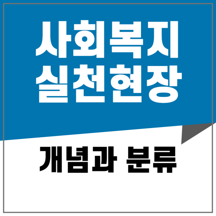  사회복지실천 현장의 개념과 분류