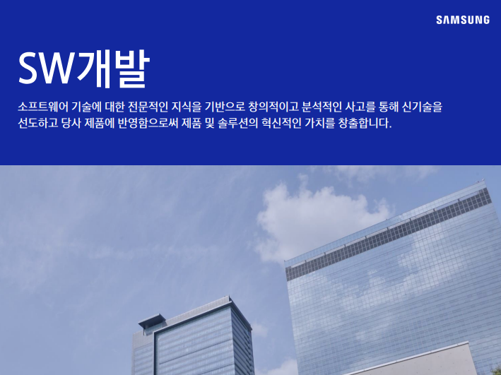  삼성전자DX 생산기술연구소 SW개발 JD 면접 & 자기소개서 항목