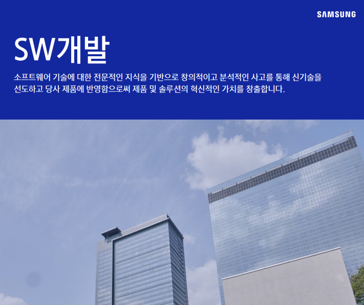  삼성전자DX 영상디스플레이사업부 SW개발 JD 면접 & 자기소개서 항목
