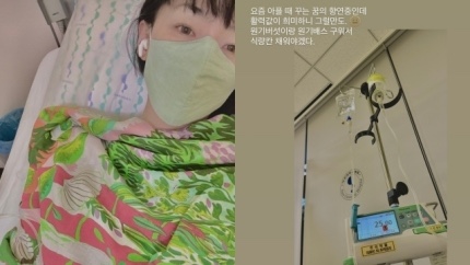 뇌 <b>신경마비</b> 투병 <b>김윤아</b> 병원행 활력값 희미하니 그럴 만도... 