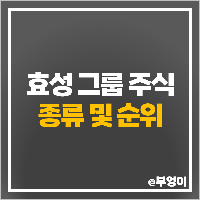 효성 그룹 계열사 종류 갤럭시아에스엠 주가 효성티앤씨 배당금 효성 그룹 계열사 종류 갤럭시아에스엠 주가 효성티앤씨 배당금