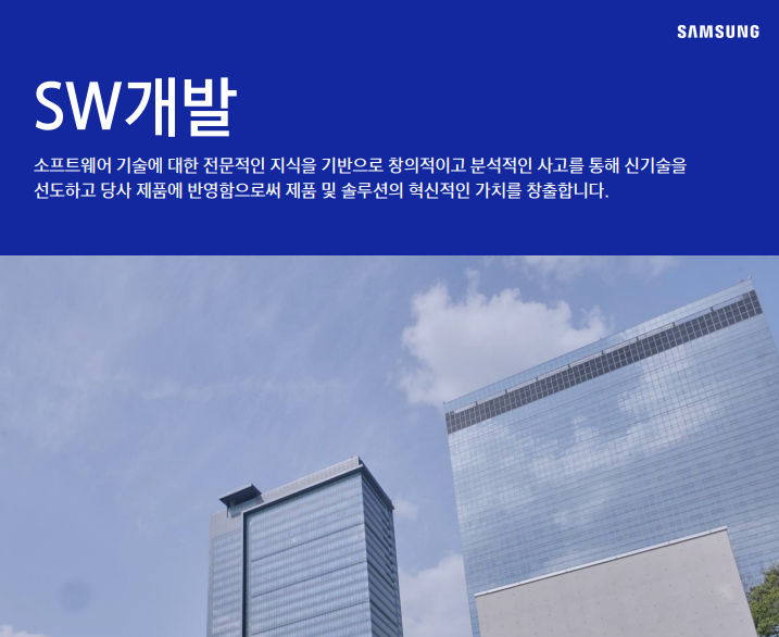  삼성전자DX Samsung Research SW개발 JD 면접 & 자기소개서 항목